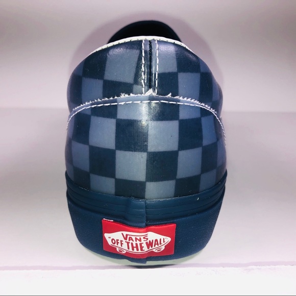 Vans Translucent Rubber Blue Checkerboard Sneakers - Picture 5 of 9